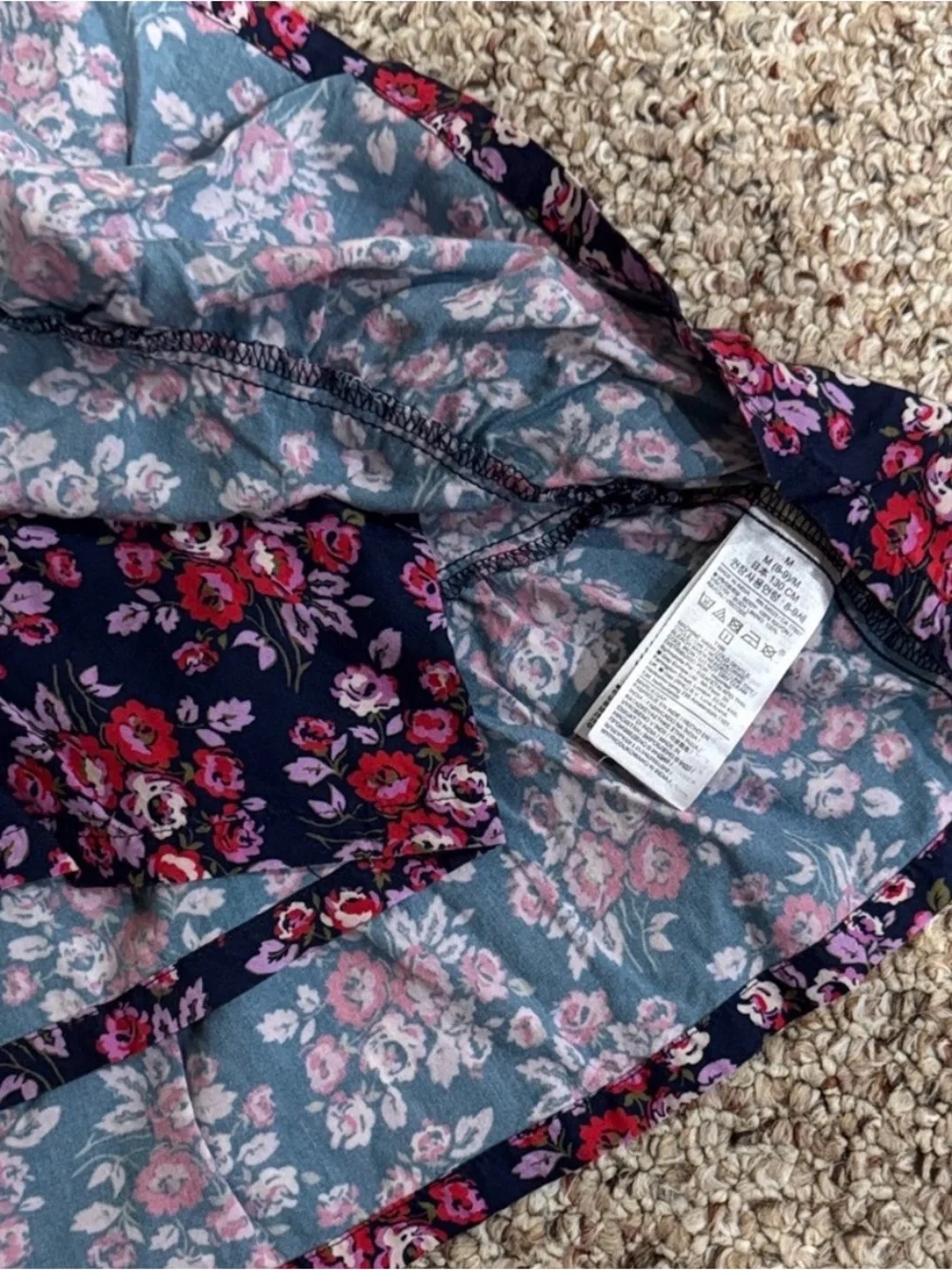 Bundle of GAP Girls Navy Floral Skort & Light Blue Denim Skirt Set- M